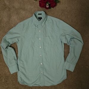 J.Crew men's 100% cotton Oxford shirt, long sleeve, mint green, size M